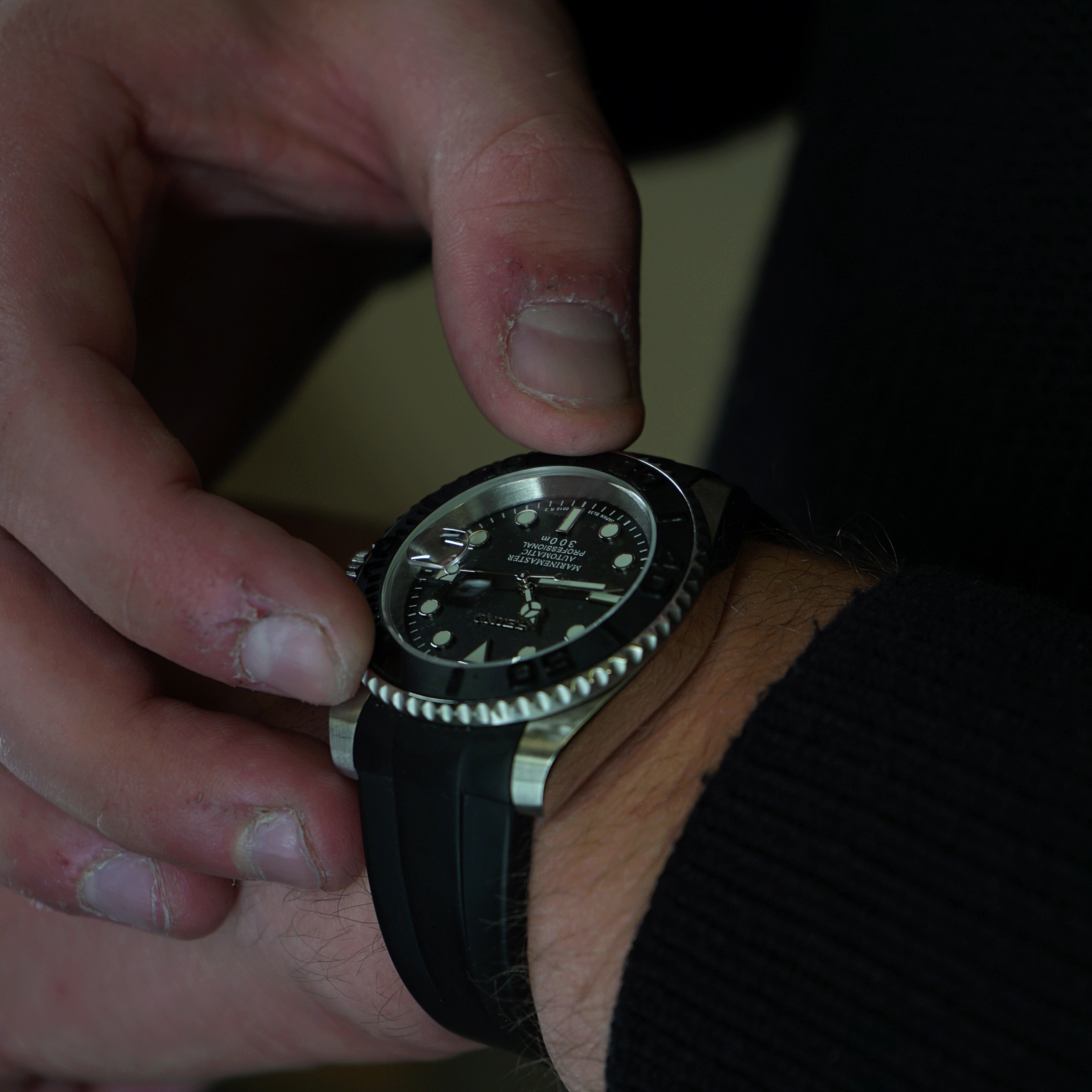 Seikomariner Black Rubber