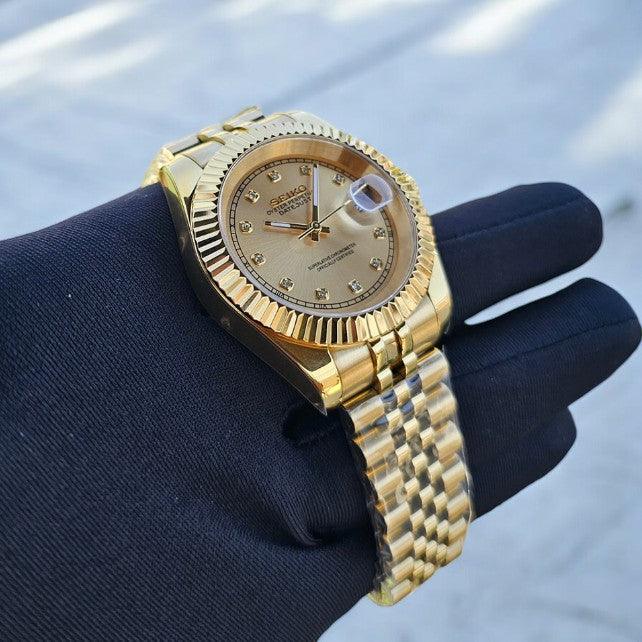 Seikojust Lady Full Gold Diamond Dial